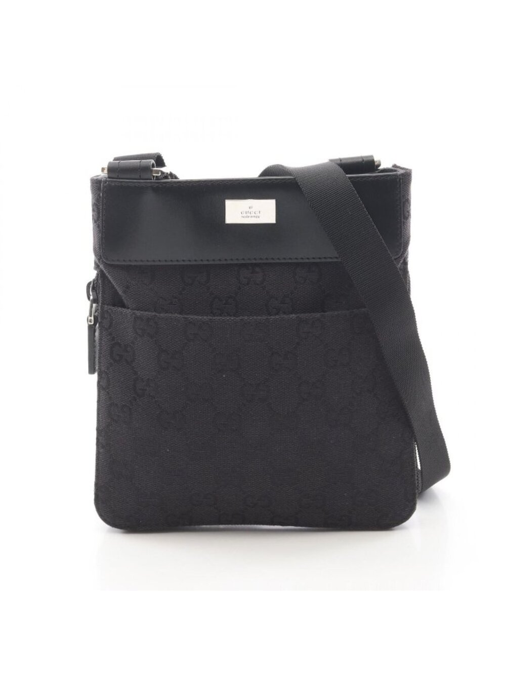 Gucci Shoulder Bag GG Canvas 019 Black - Picture 1 of 7